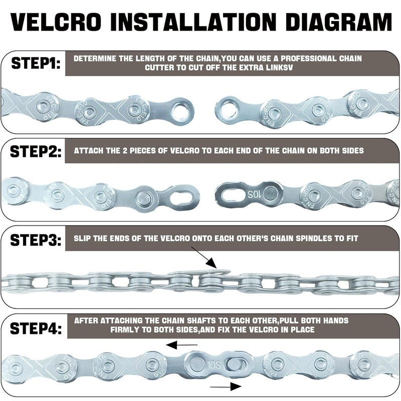 RainFlowwer 6/7/8/9/10/11/12 Speed Bike Chain – High-Strength, Durable & Smooth-Shifting for Road/Mountain Bikes (10-Speed) - Image 4